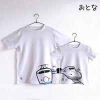 おとなTシャツ　ホワイト（新幹線Ｎ７００系＆０系）