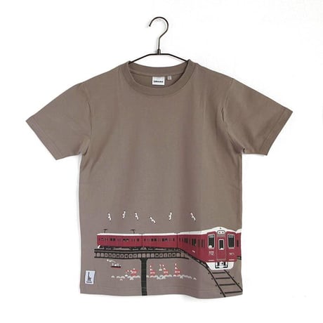 おとなTシャツ　モカ（阪急電車　1000系＆9000系）