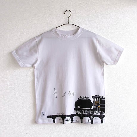 おとなTシャツ　ホワイト（蒸気機関車Ｄ５１）