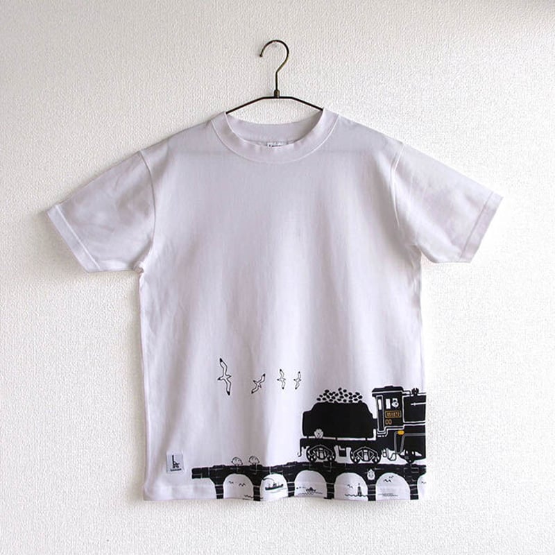 おとなTシャツ ホワイト（蒸気機関車D51） | UMIKIRIN（海キリン）