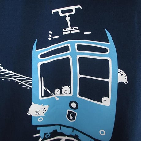 ★サイズ限定★おとなTシャツ　ブルー（ケーブルカー）