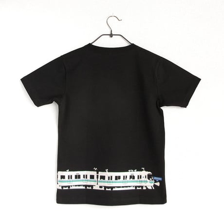 神戸市交通局コラボ　おとなTシャツ　ブラック（地下鉄海岸線）
