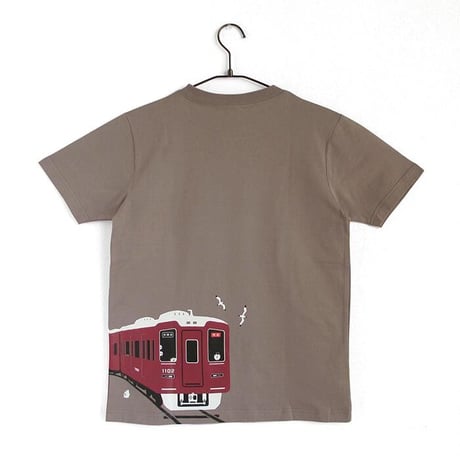 おとなTシャツ　モカ（阪急電車　1000系＆9000系）
