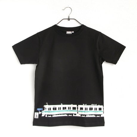 神戸市交通局コラボ　おとなTシャツ　ブラック（地下鉄海岸線）