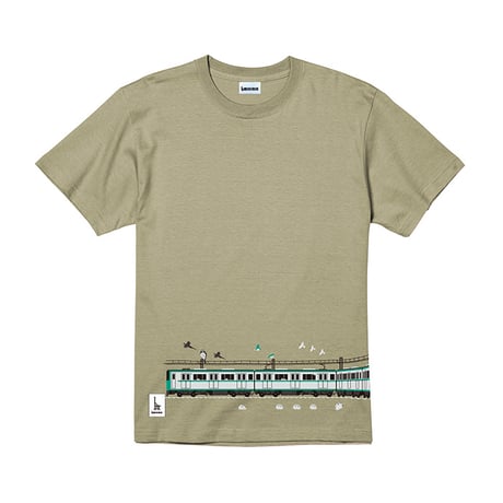 神戸市交通局コラボ　おとなTシャツ　シーグリーン（地下鉄西神・山手線6000形）