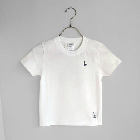 こどもTシャツ　ホワイト（ウミキリン刺しゅう）