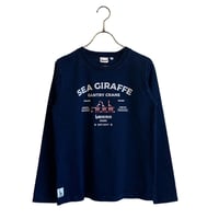 おとな長袖Tシャツ　インディゴ（三匹のウミキリン）