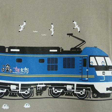 こども長袖Tシャツ　シーグリーン（ＪＲ貨物　桃太郎）