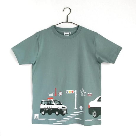 おとなTシャツ　ブルーグレー（兵庫県警察コラボ：リフレクター付）