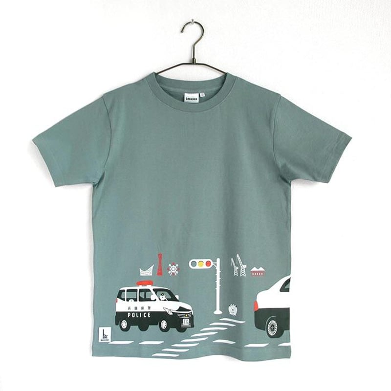 おとなTシャツ ブルーグレー（兵庫県警察コラボ：リフレクター付