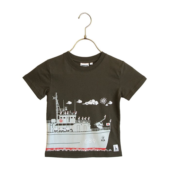 こどもTシャツ ダークグレー（海上自衛隊 阪神基地隊コラボ 掃海艇