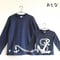 ★サイズ限定★おとな長袖Tシャツ　ブルー （大小イカリ）