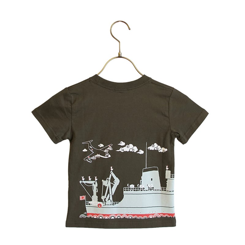 こどもTシャツ ダークグレー（海上自衛隊 阪神基地隊コラボ 掃海艇