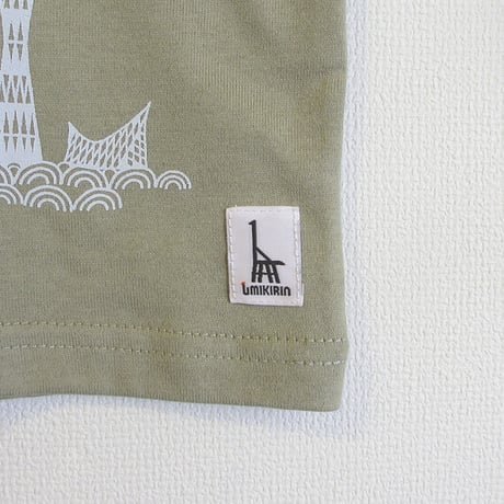 神戸市交通局コラボ　こどもTシャツ　シーグリーン（地下鉄西神・山手線6000形）
