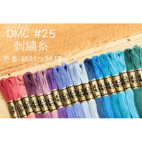 DMC＃25刺繍糸3831～3848