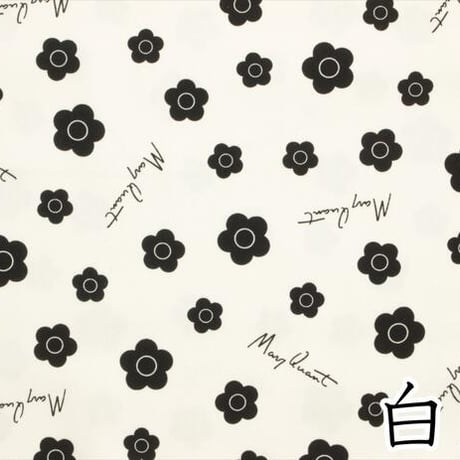 MARY QUANT オックス【10cmあたり】【 生地 マリークヮント マリークワント 花柄 フラワー 英字 ロゴ 国産 ハンドメイド 手芸 手作り生地 布】