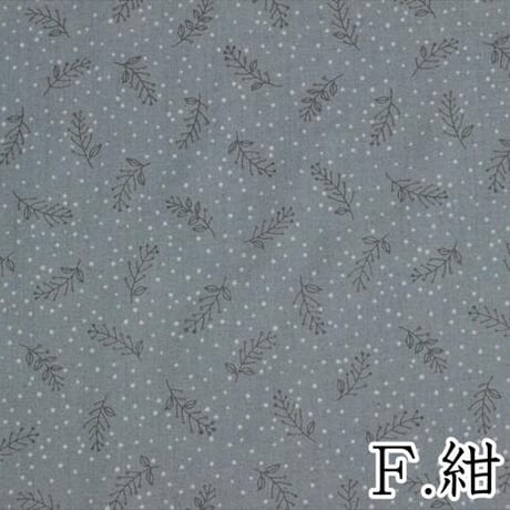 La vie en Rose 草【10cmあたり】 【ナチュラル シンプル 葉っぱ 花 パッチワーク グレー グリーン ハンドメイド 生地 布】
