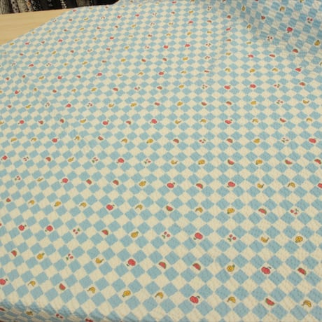 リップル生地 市松模様くだもの【10cmあたり】
