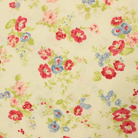 MODA HOLLYHOCKS AND ROSES【10cmあたり】【USプリント 生地 】
