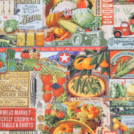 MODA FARM AND GARDEN【10cmあたり】【USプリント 生地 】