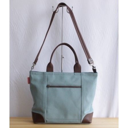 展覧会トートバックより 3wayバッグ ハンドメイド 3WAYトートバッグ (川北かばん) アイスグレー | 裁縫道具と布の店