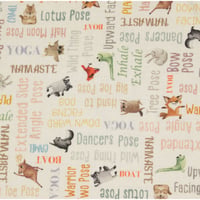 Michael Miller YOGA ANIMALS  『YOGA POSES』【10ｃｍ単位】