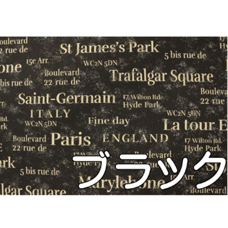 Mattina di vacanza 英字 綿麻プリント MAT3006CL【10cmあたり】