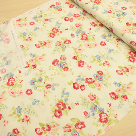 MODA HOLLYHOCKS AND ROSES【10cmあたり】【USプリント 生地 】