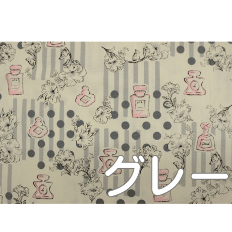 花ストライプ＆ドット 15008【10cmあたり】
