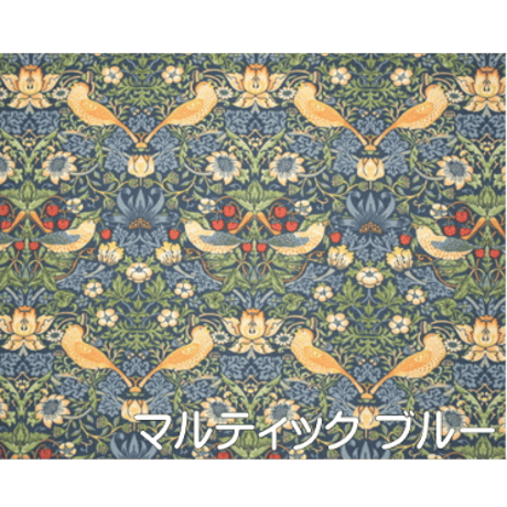 MODA　MORRIS　STRAWBERRY THIEF(いちご泥棒)　シーチング110㎝幅【10㎝単位】