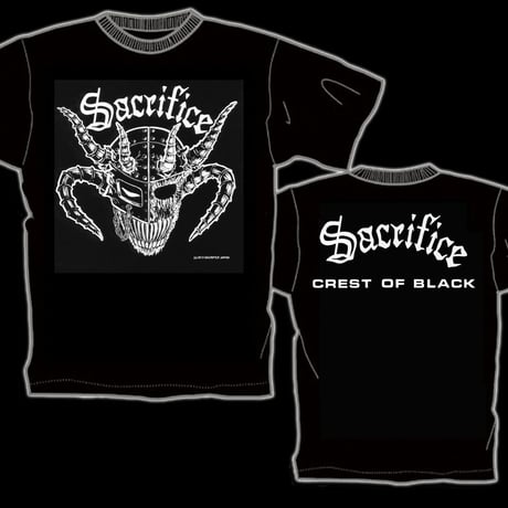 SACRIFICE "Crest Of Black" Official T-shirt (White)
