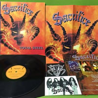 SACRIFICE "Total Steel" Black Vinyl (Japanese obi + Total Steel sticker)