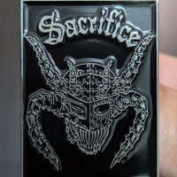 【New】SACRIFICE Black Metal Pin (Square)