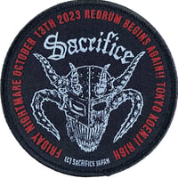 SACRIFICE  Limited Edition Embroidered Patch for October 13, 2023 Show (Round)