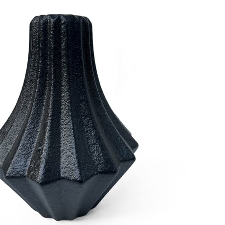 Black Pleated Vase