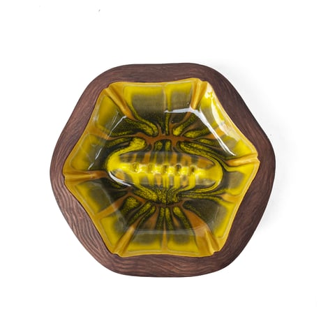 Yellow Marble Ashtray