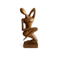 Wooden Woman Sculpture