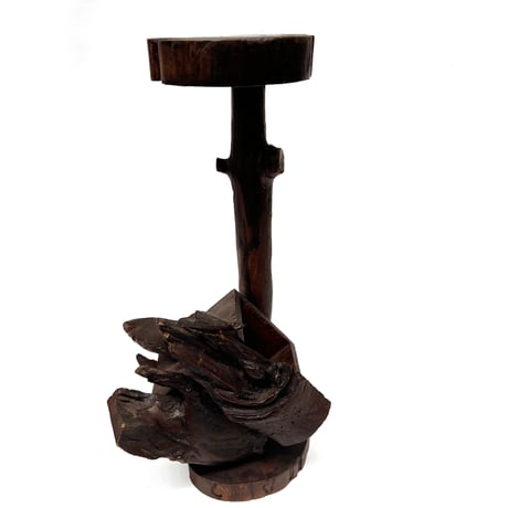 Wooden Wine Bottle & Glass Holder
