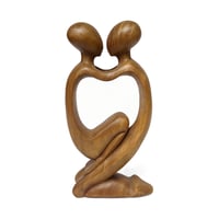 Wooden Couple Statue