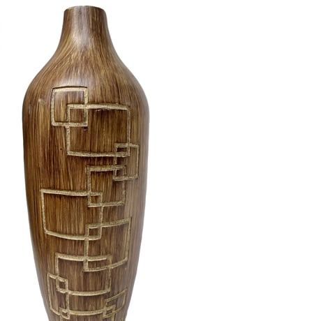 Wooden Abstract Carved Vase