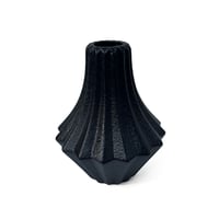 Black Pleated Vase