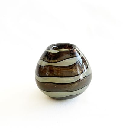 Wavy Marble Glass Vase