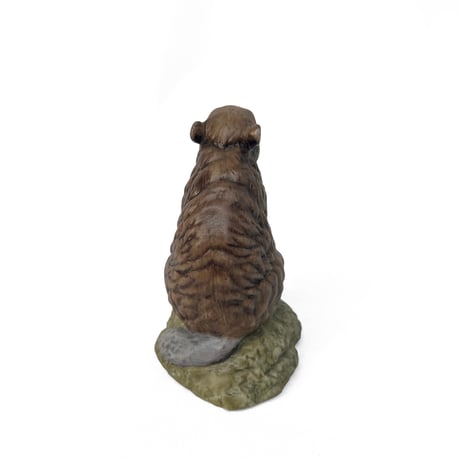 Mini Beaver With Fish Figurine