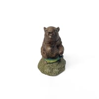 Mini Beaver With Fish Figurine