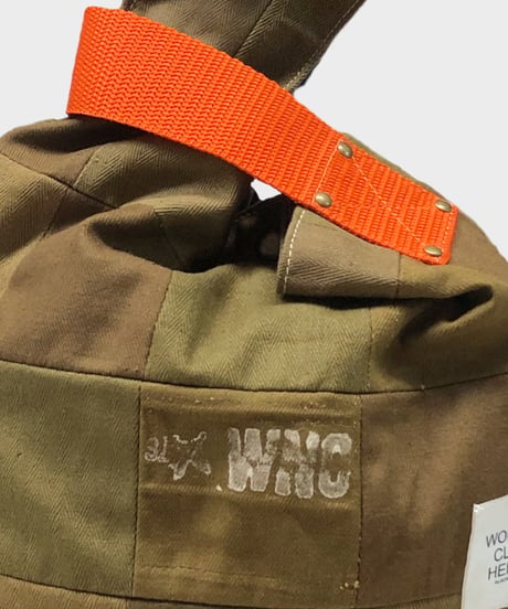 "Patchworks" Czech military twill cloth "SIJIMI" Bag -Orange tape #2