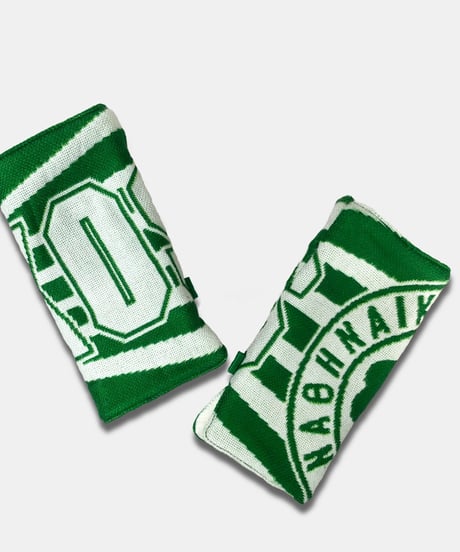 "Re;make" used soccer muffler hand warmer -PMC /Green