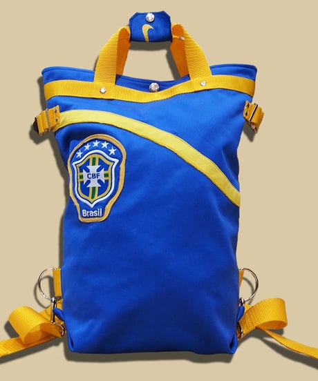 "Re;make" used soccer uniform 2way Rucksack -Brazil National Team