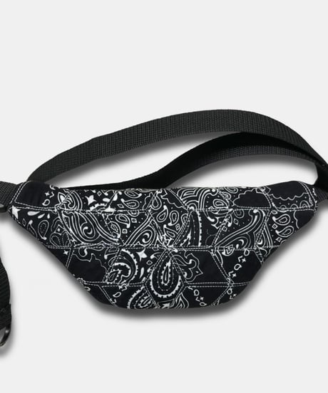 "Patchworks" Diamond Patch Bandana Fanny Pack -black
