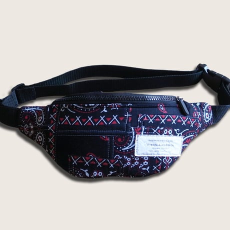 Working Class Heroes Remake Bandana Patchwork Fanny Pack -Black #01