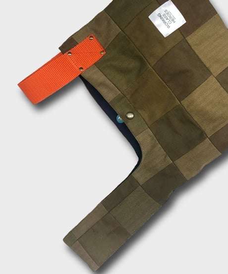 "Patchworks" Czech military twill cloth "SIJIMI" Bag -Orange tape